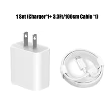 20W USB C Port Fast Charger with cable For iPhone 14 13 12 11