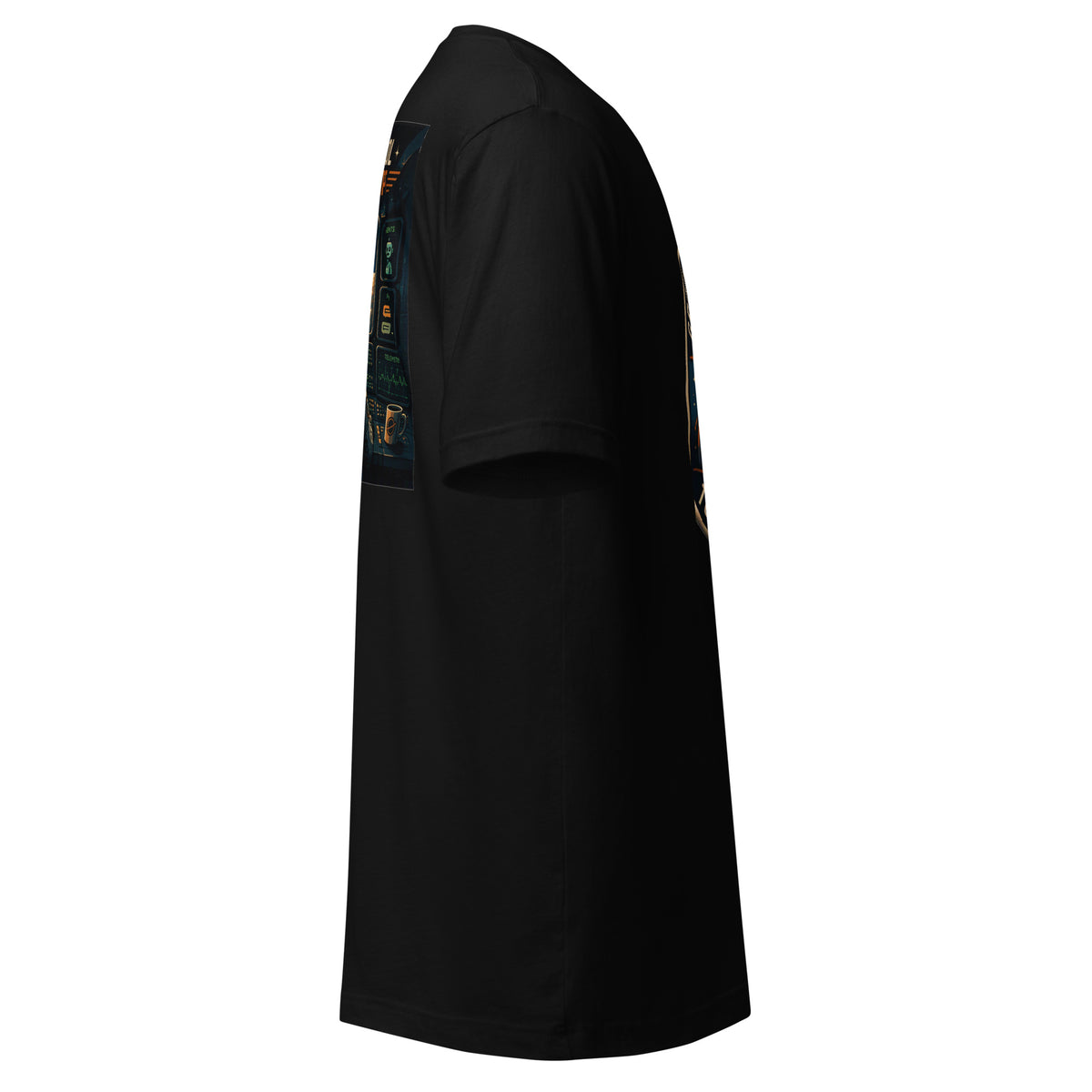 Ground Control to Major Prompt AI t-shirt, black, right side view