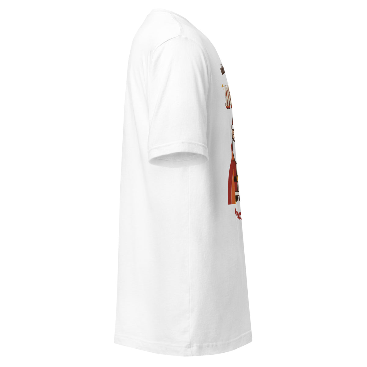 Making a List retro Christmas AI tee, white, right side view