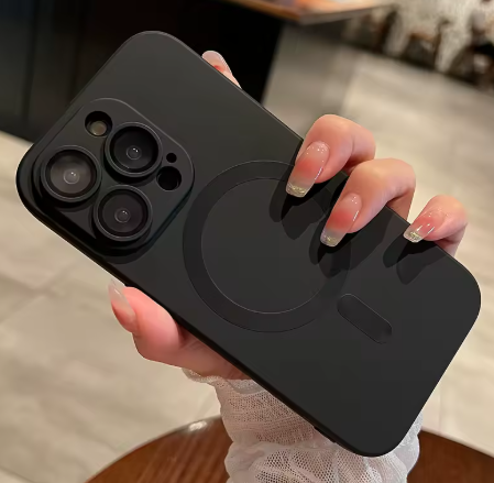 Luxury Black Magsafe Wireless Charge Case For iPhone 13