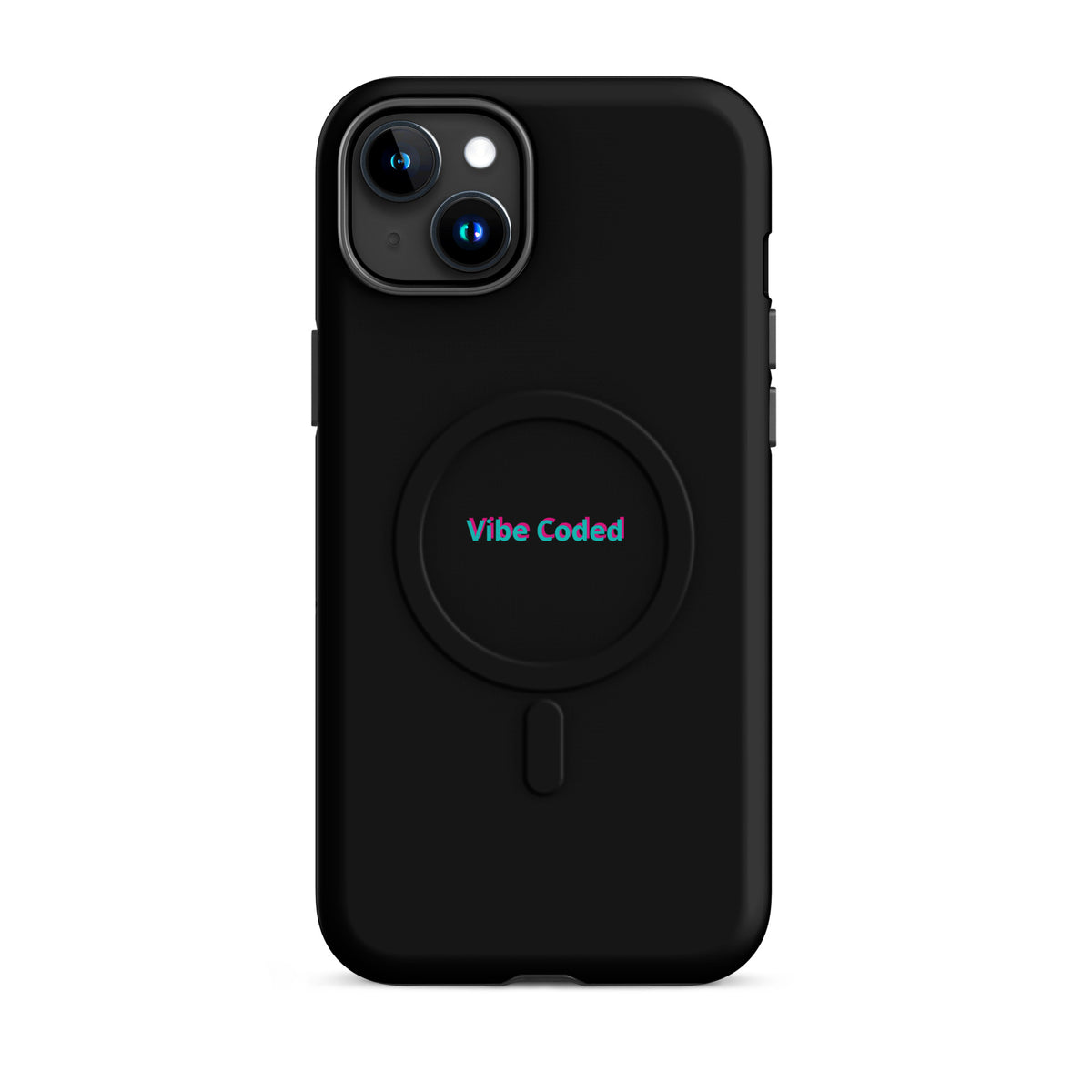 'Vibe Coded' funny AI developer MagSafe tough phone case, iPhone 15 Plus