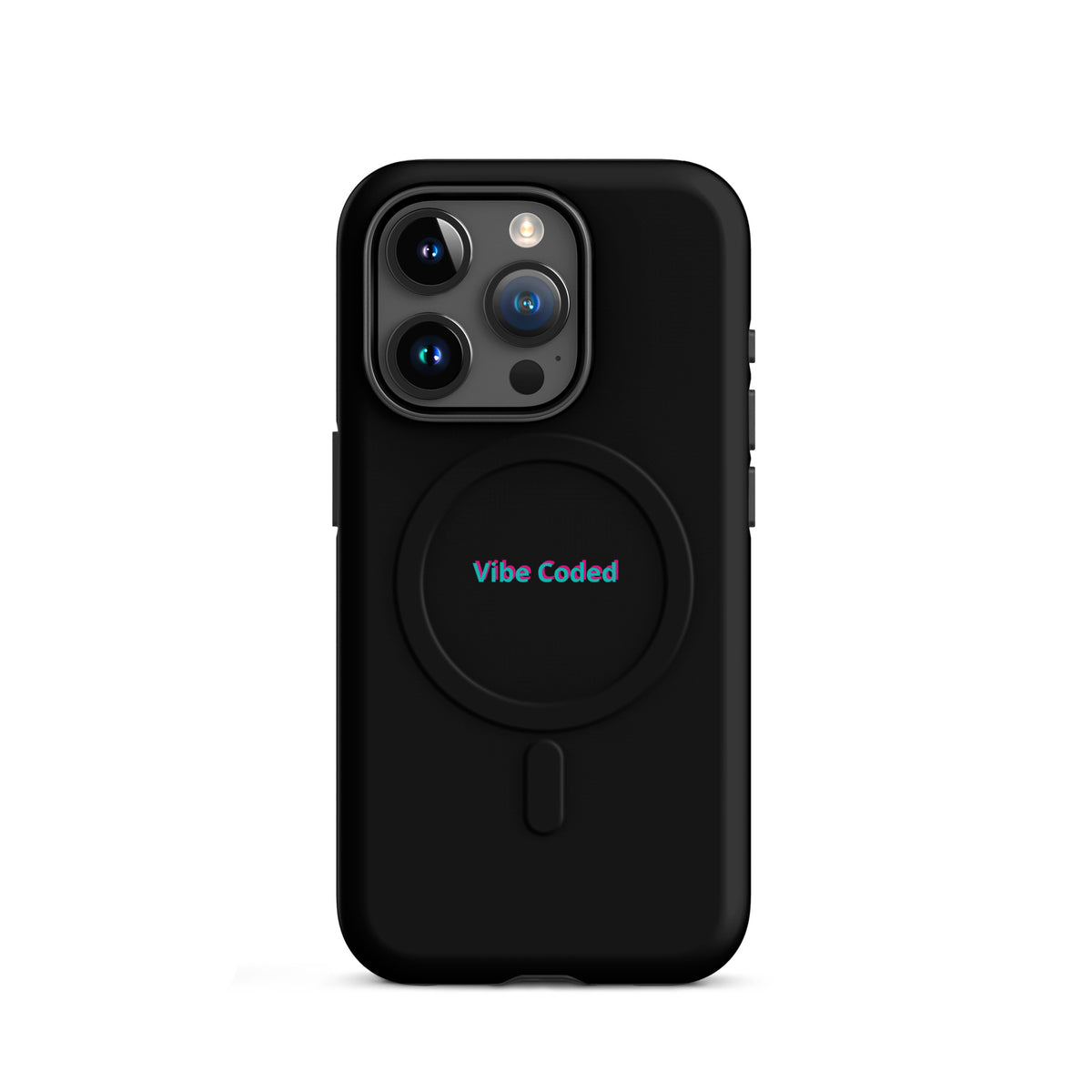 'Vibe Coded' funny AI developer MagSafe tough phone case, iPhone 15 Pro