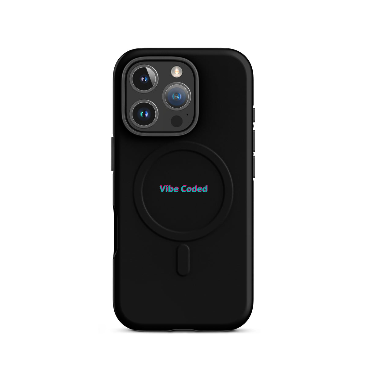 'Vibe Coded' funny AI developer MagSafe tough phone case, iPhone 16 Pro