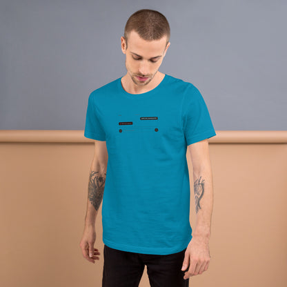 Ai Rate Limit Reached Unisex t-shirt funny AI tee for developers, Aqua, front view