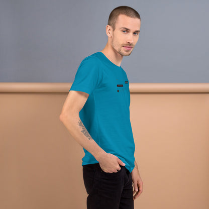 Ai Rate Limit Reached Unisex t-shirt funny AI tee for developers, Aqua, right side view