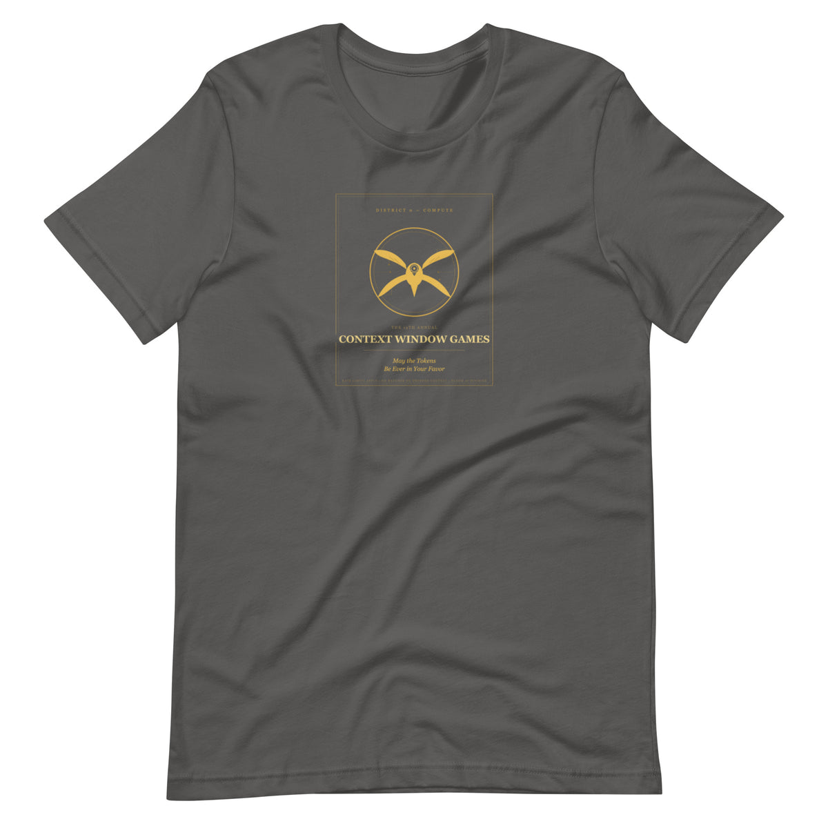 Ai Games Unisex t-shirt funny AI meme tee, Asphalt, front view