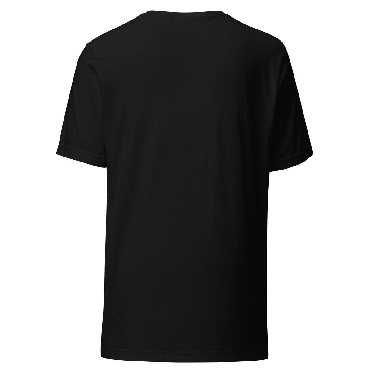 "Keep Your Agent Contained" funny AI t-shirt in black, back view