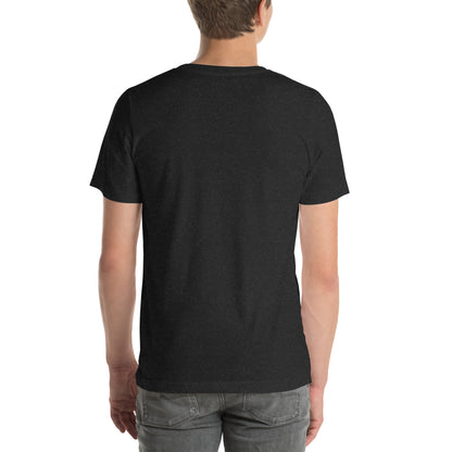"Pr*mpt You" funny AI t-shirt in black heather, back view