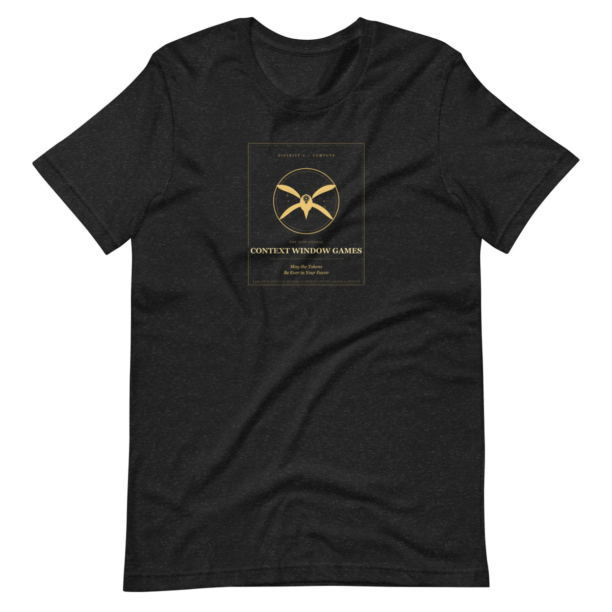 Ai Games Unisex t-shirt funny AI meme tee, Black Heather, front view