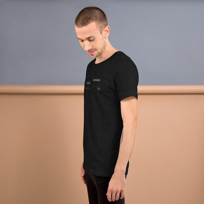 Ai Rate Limit Reached Unisex t-shirt funny AI tee for developers, Black Heather, left side view
