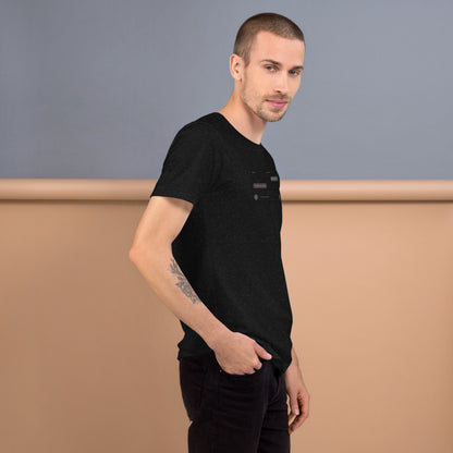 Ai Rate Limit Reached Unisex t-shirt funny AI tee for developers, Black Heather, right side view