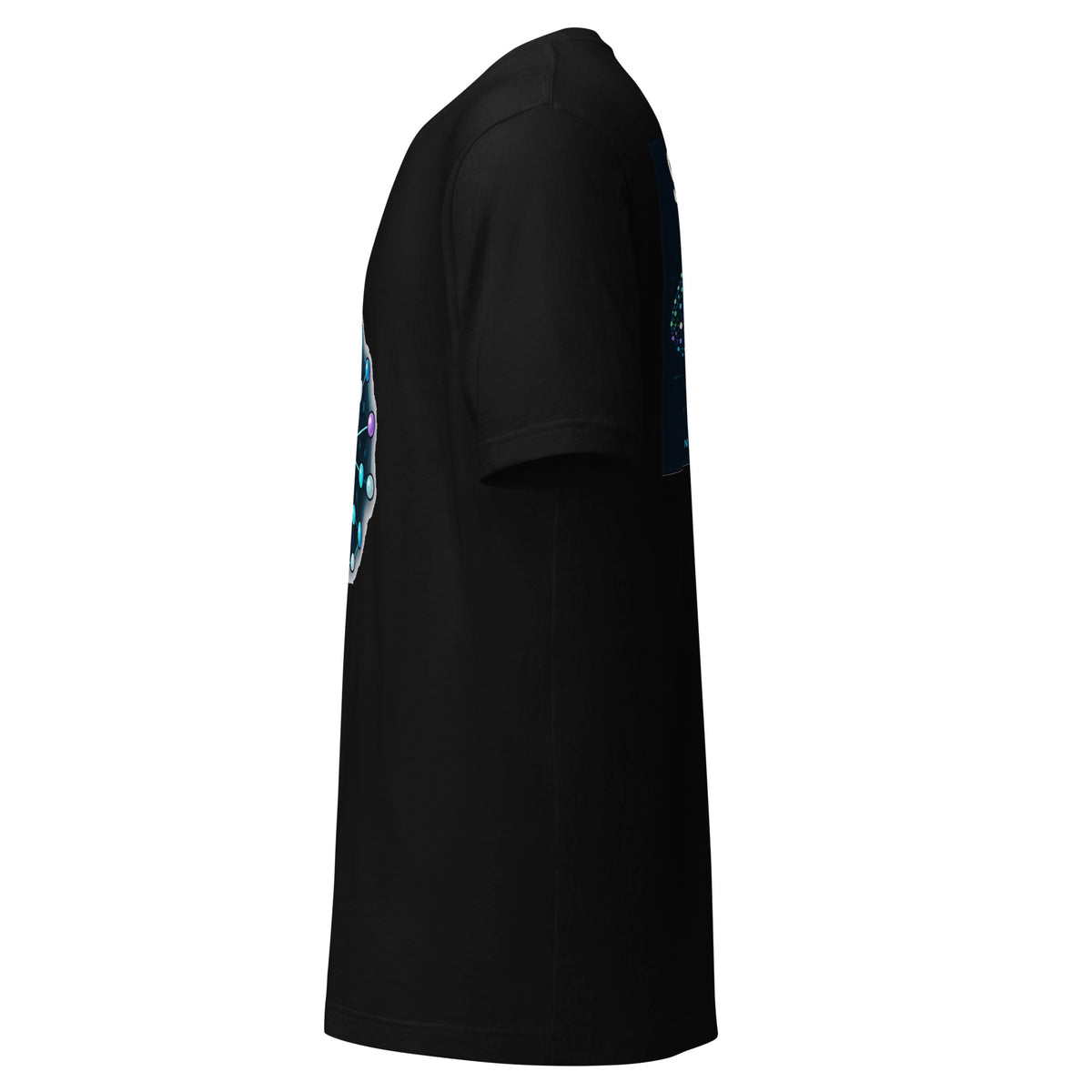 Swarm Intelligence AI t-shirt, black, left side view