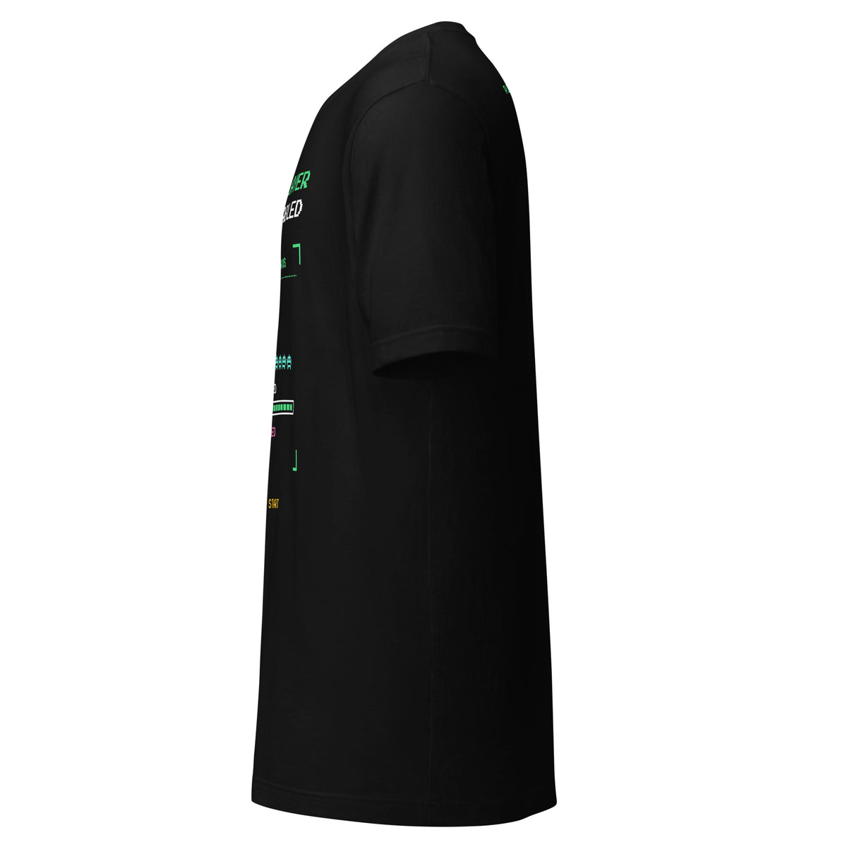 Player 2 Has Joined AI t-shirt, black, left side view