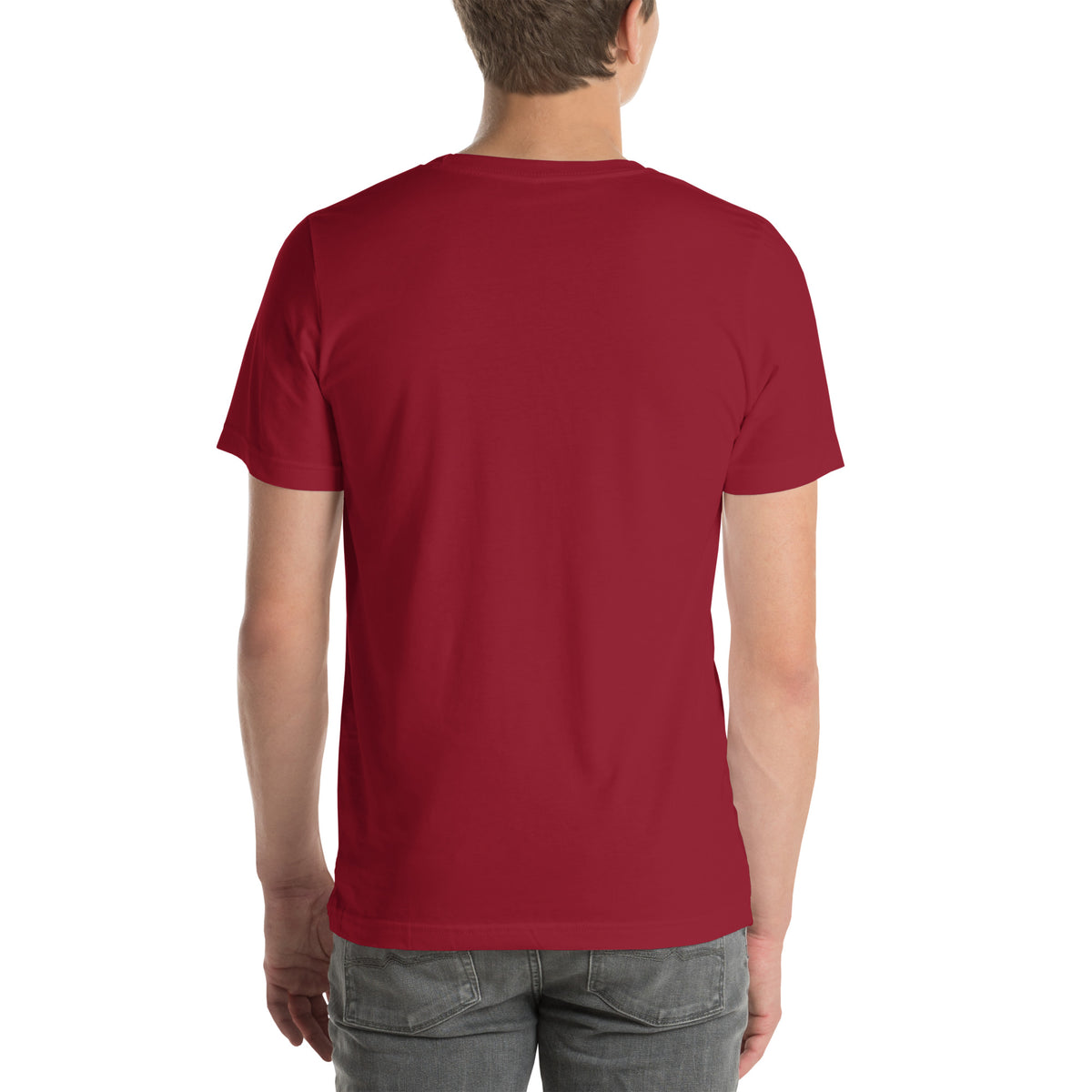 Ai Isn't Replacing Me Unisex t-shirt funny AI anxiety tee, Cardinal, plain back, no print