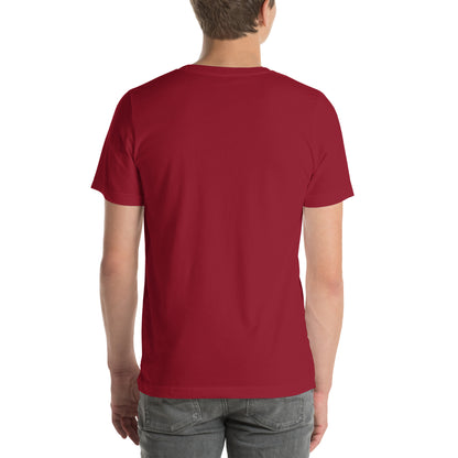 Ai Isn't Replacing Me Unisex t-shirt funny AI anxiety tee, Cardinal, plain back, no print
