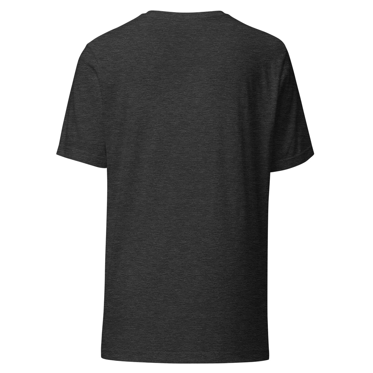 "You Down With MCP?" funny AI t-shirt in dark grey heather, back view