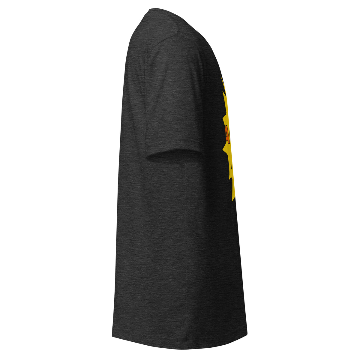 "I'm So Agentic, I Can't Contain Myself" funny AI t-shirt in dark grey heather, right side view