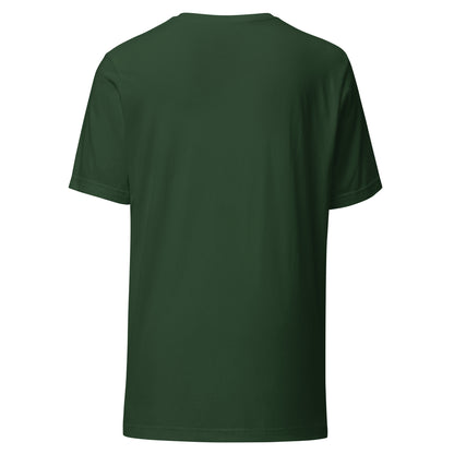 12 Days of Agents varsity Christmas AI t-shirt, forest green, back view