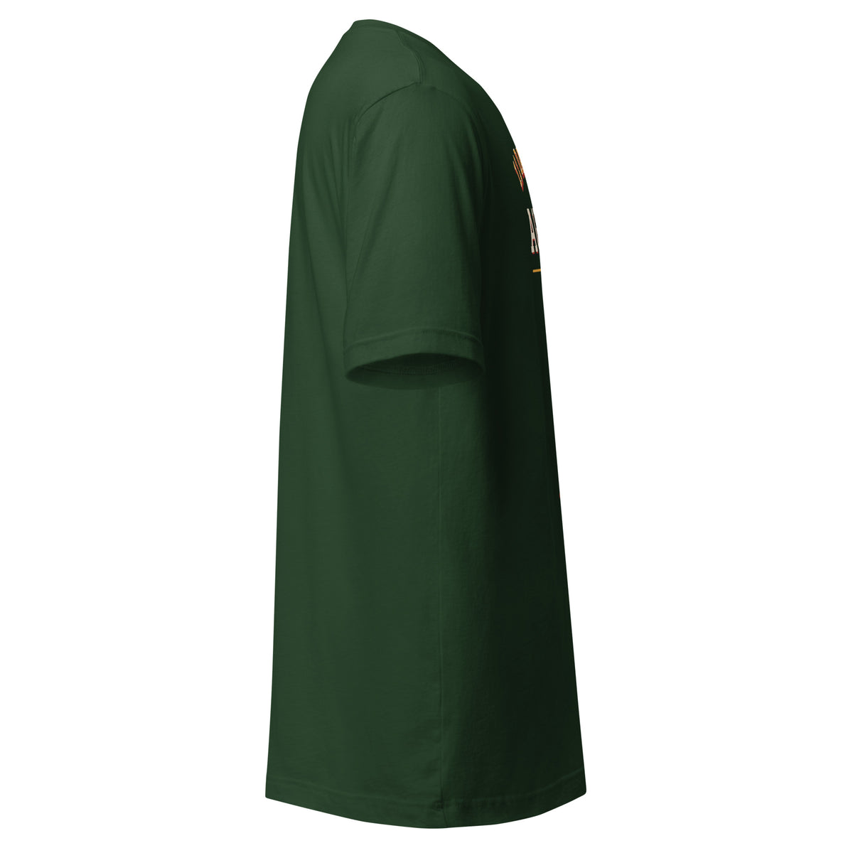 12 Days of Agents varsity Christmas AI t-shirt, forest green, right side view