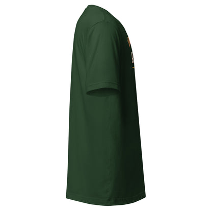 12 Days of Agents varsity Christmas AI t-shirt, forest green, right side view