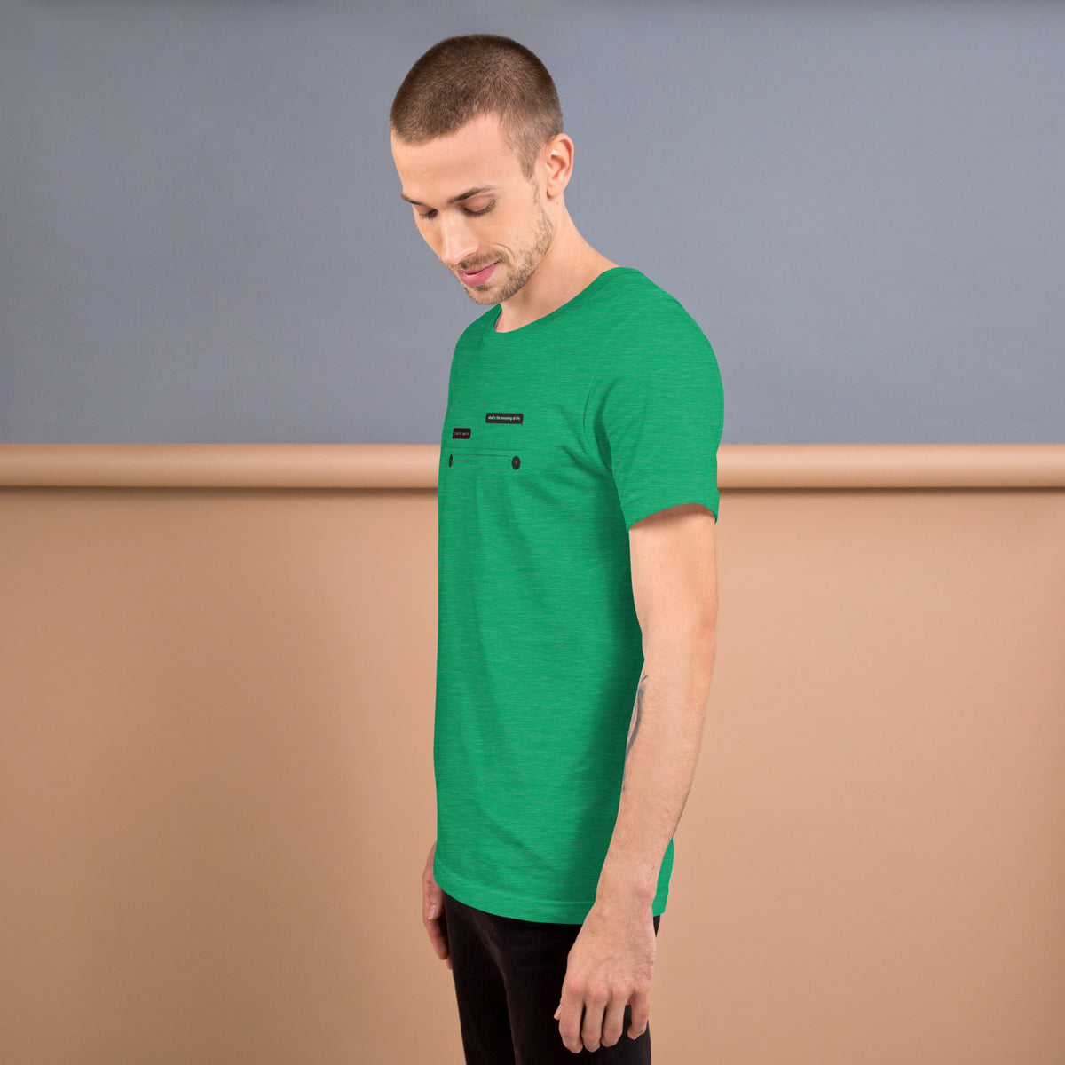 Ai Rate Limit Reached Unisex t-shirt funny AI tee for developers, Heather Kelly, left side view