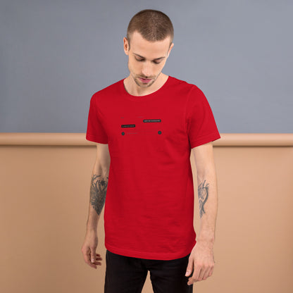 Ai Rate Limit Reached Unisex t-shirt funny AI tee for developers, Red, front view