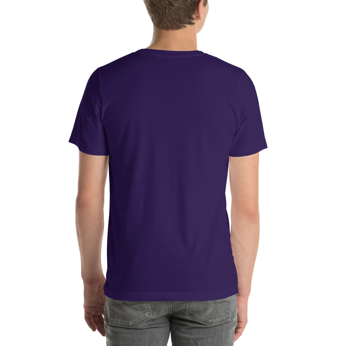 Ai Isn't Replacing Me Unisex t-shirt funny AI anxiety tee, Team Purple, plain back, no print