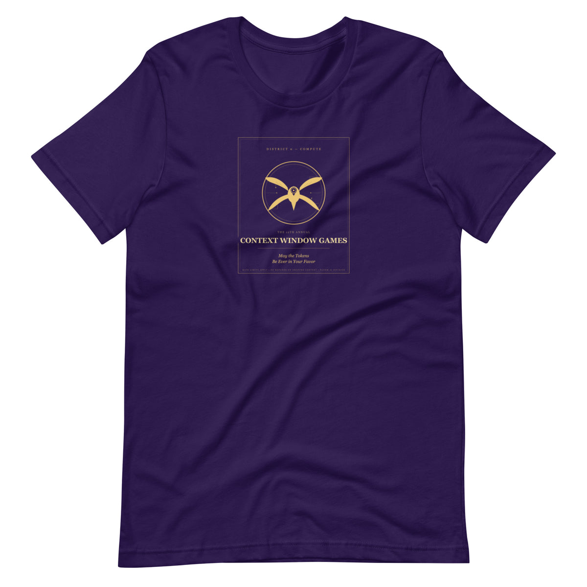 Ai Games Unisex t-shirt funny AI meme tee, Team Purple, front view