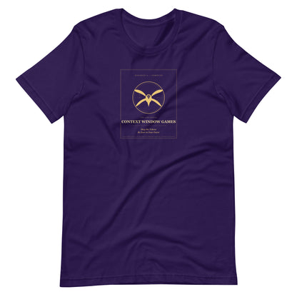 Ai Games Unisex t-shirt funny AI meme tee, Team Purple, front view