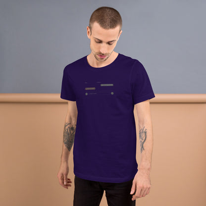 Ai Rate Limit Reached Unisex t-shirt funny AI tee for developers, Team Purple, front view