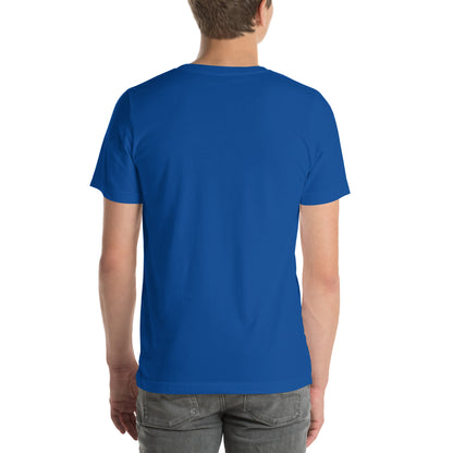 Ai Isn't Replacing Me Unisex t-shirt funny AI anxiety tee, True Royal, plain back, no print