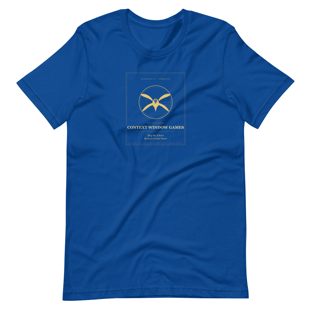 Ai Games Unisex t-shirt funny AI meme tee, True Royal, front view