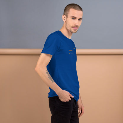 Ai Rate Limit Reached Unisex t-shirt funny AI tee for developers, True Royal, right side view