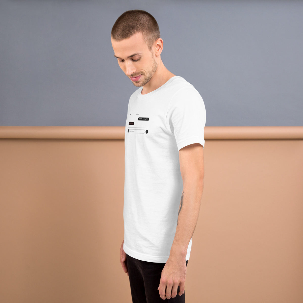 Ai Rate Limit Reached Unisex t-shirt funny AI tee for developers, White, left side view