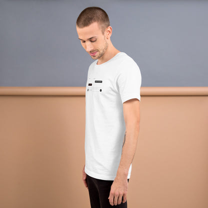 Ai Rate Limit Reached Unisex t-shirt funny AI tee for developers, White, left side view