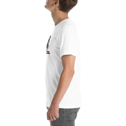 Ai Isn't Replacing Me Unisex t-shirt funny AI anxiety tee, White, left side view