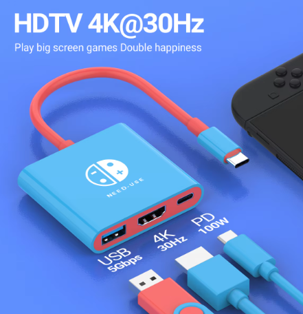 100W Fast Charging Docking Station for Switch